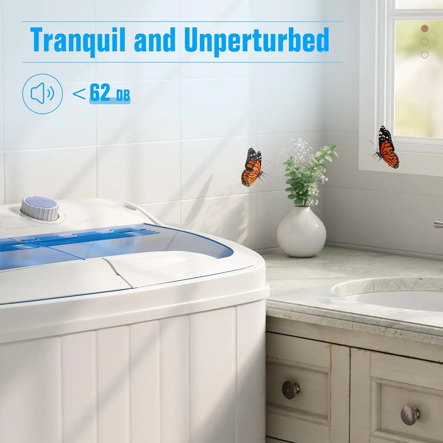 16lbs Portable Twin Tub Washing Machine with Spinner Dryer