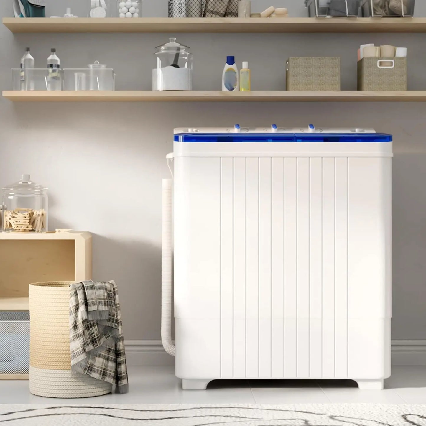Portable washing machine, 28-pound twin-tub washing machine, compact washing machine