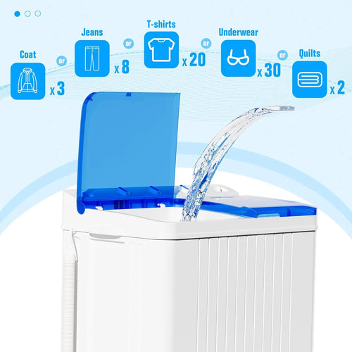 Portable washing machine, 28-pound twin-tub washing machine, compact washing machine
