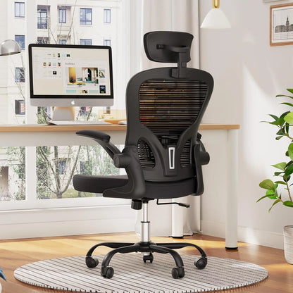 Ergonomic office chair, high-backed breathable mesh office chair with lumbar support.