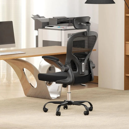 Ergonomic office chair, high-backed breathable mesh office chair with lumbar support.
